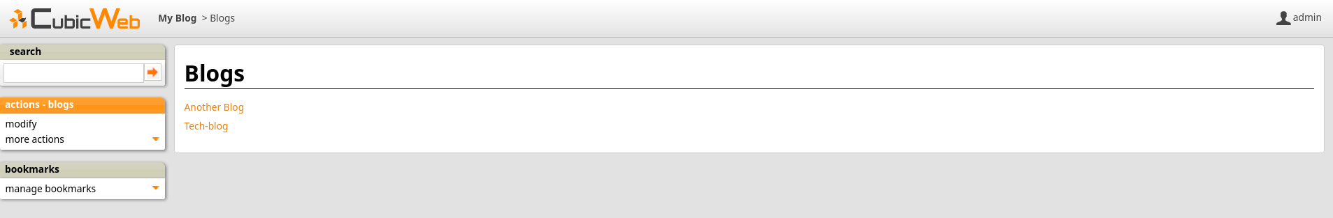the list view when there are more than one blog to display